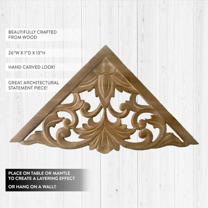 Rynx | Architectural retro pieces natural wood wall gable