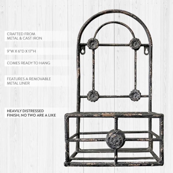 Rynx | Antique Finish Grid Wall Planter