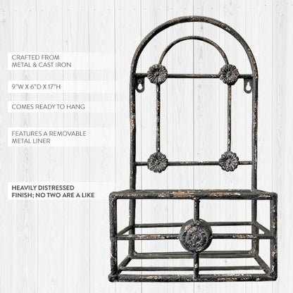 Rynx | Antique Finish Grid Wall Planter