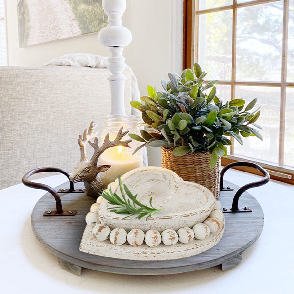 Rynx | Tone heart bowl with removable pearl garland