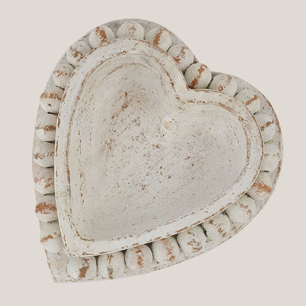 Rynx | Tone heart bowl with removable pearl garland