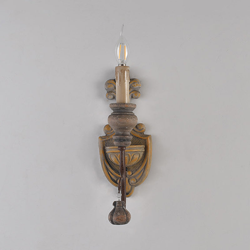 Rynx | Wild wood curved arm wall lamp Vintage metal 1/2 lights dining room wall light