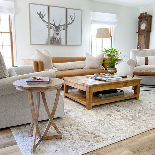 Rynx | Ecological wood curved leg stand table