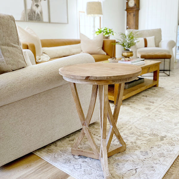 Rynx | Ecological wood curved leg stand table