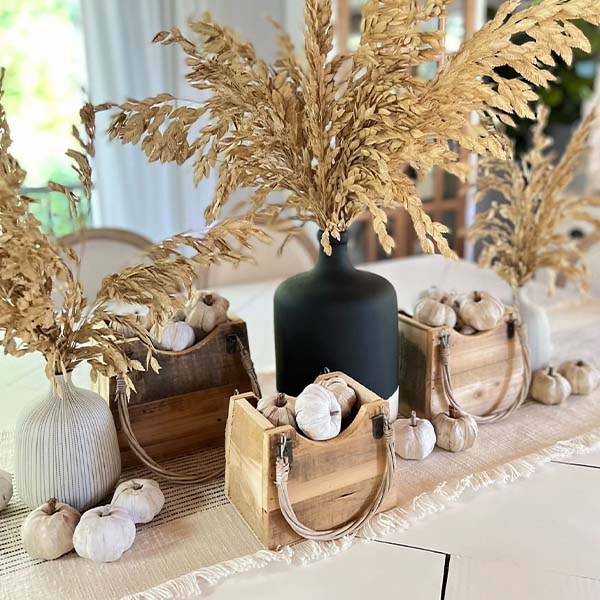 Rynx | Eco-friendly wooden plant pots with straps, set of 3 pieces