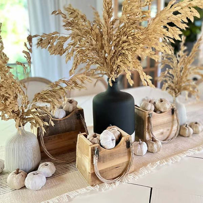 Rynx | Eco-friendly wooden plant pots with straps, set of 3 pieces