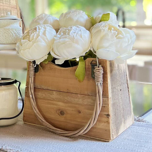 Rynx | Eco-friendly wooden plant pots with straps, set of 3 pieces