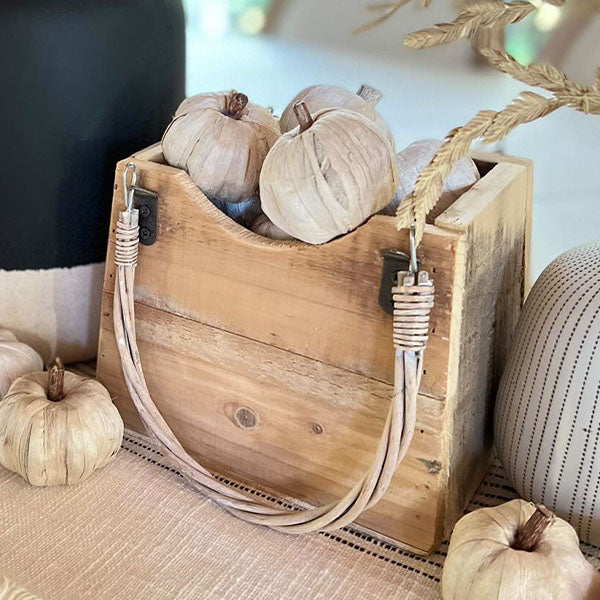 Rynx | Eco-friendly wooden plant pots with straps, set of 3 pieces