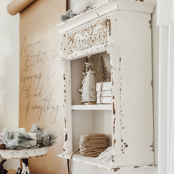Rynx | Weathered Victorian carved wall shelf