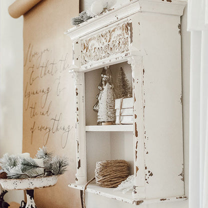 Rynx | Weathered Victorian carved wall shelf