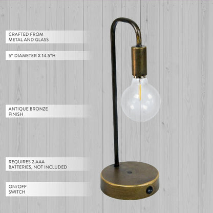 Rynx | Antique Bronze LED Table Lamp