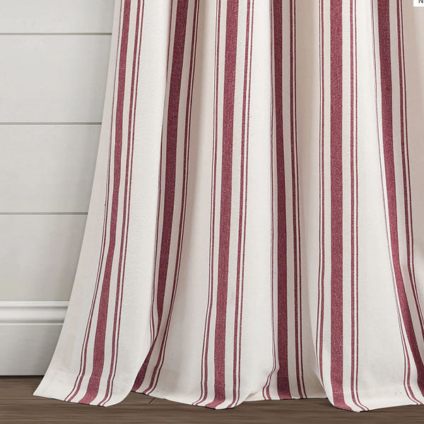 Rynx | Eco-friendly farmhouse striped yarn-dyed curtains, choose your color and size