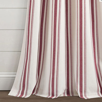 Rynx | Eco-friendly farmhouse striped yarn-dyed curtains, choose your color and size