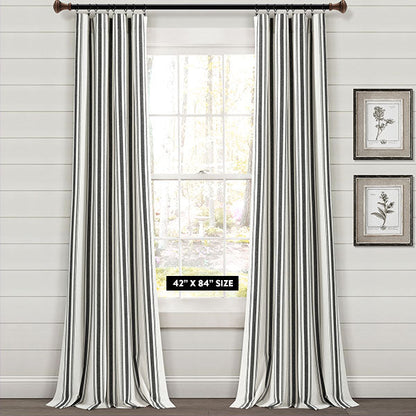 Rynx | Eco-friendly farmhouse striped yarn-dyed curtains, choose your color and size