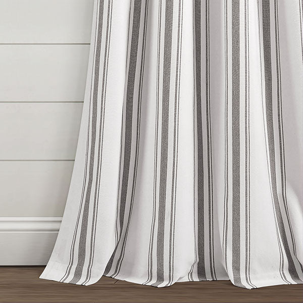 Rynx | Eco-friendly farmhouse striped yarn-dyed curtains, choose your color and size