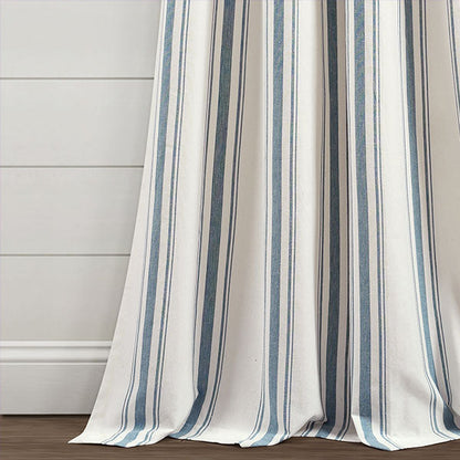 Rynx | Eco-friendly farmhouse striped yarn-dyed curtains, choose your color and size