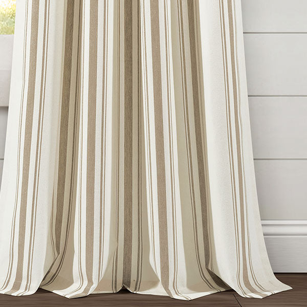 Rynx | Eco-friendly farmhouse striped yarn-dyed curtains, choose your color and size