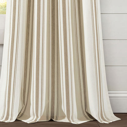 Rynx | Eco-friendly farmhouse striped yarn-dyed curtains, choose your color and size