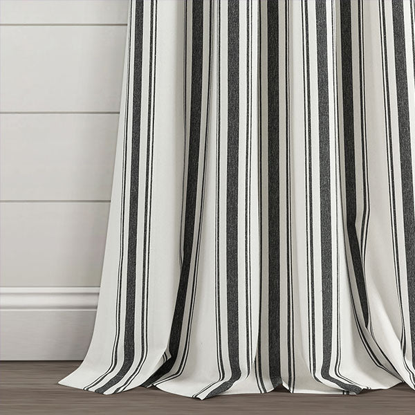 Rynx | Eco-friendly farmhouse striped yarn-dyed curtains, choose your color and size