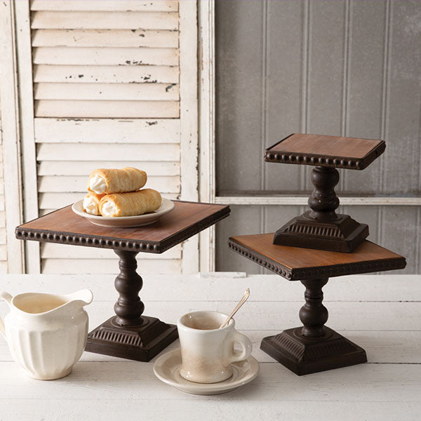 Rynx | Pearl Dessert Stand, Set of 3 | Choose Your Style