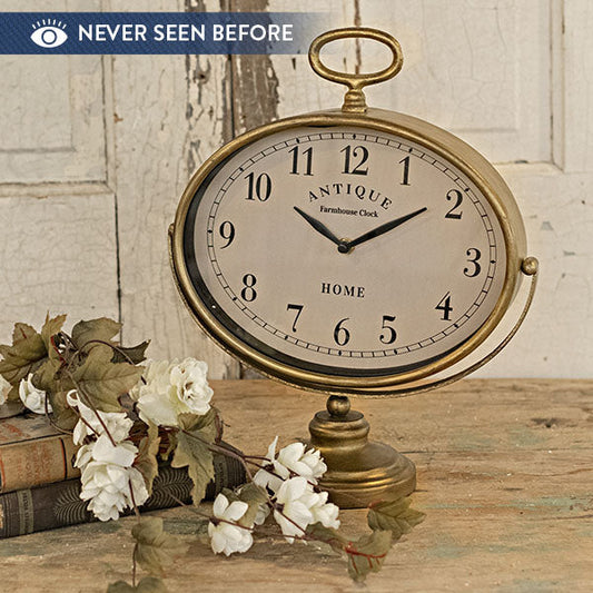 Rynx | Antique bronze table clock