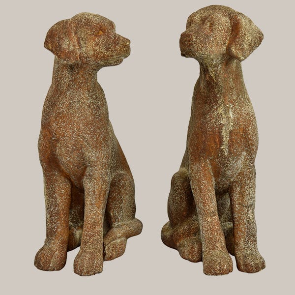 Rynx | Antique inspired dog statues, set of 2 | Choose your color