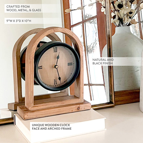 Rynx | Eclectic wooden table clock