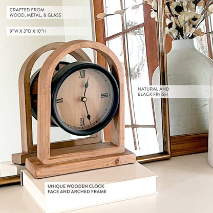Rynx | Eclectic wooden table clock