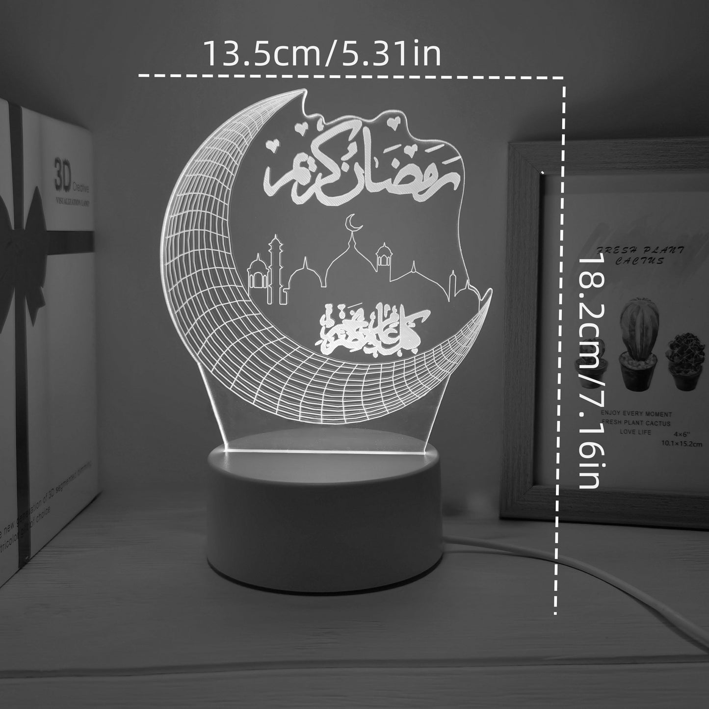Rynx | MoonPalace - 3D Night Light with 7 Colors Touch Control