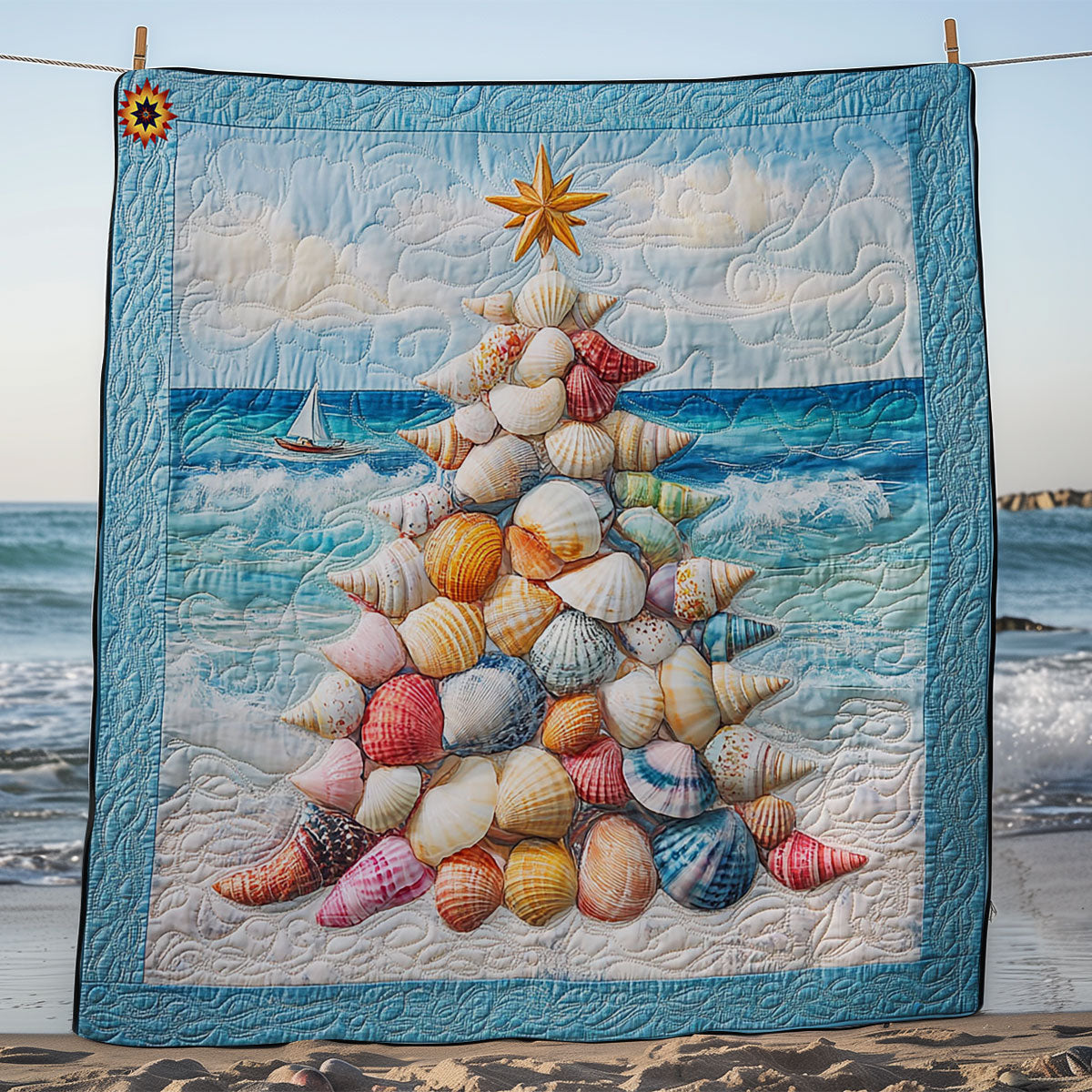 Rynx | Shell Christmas Tree Quilt