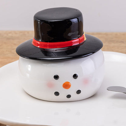 Rynx | Snowman Serving Plate with Dip Bowl and Spatula
