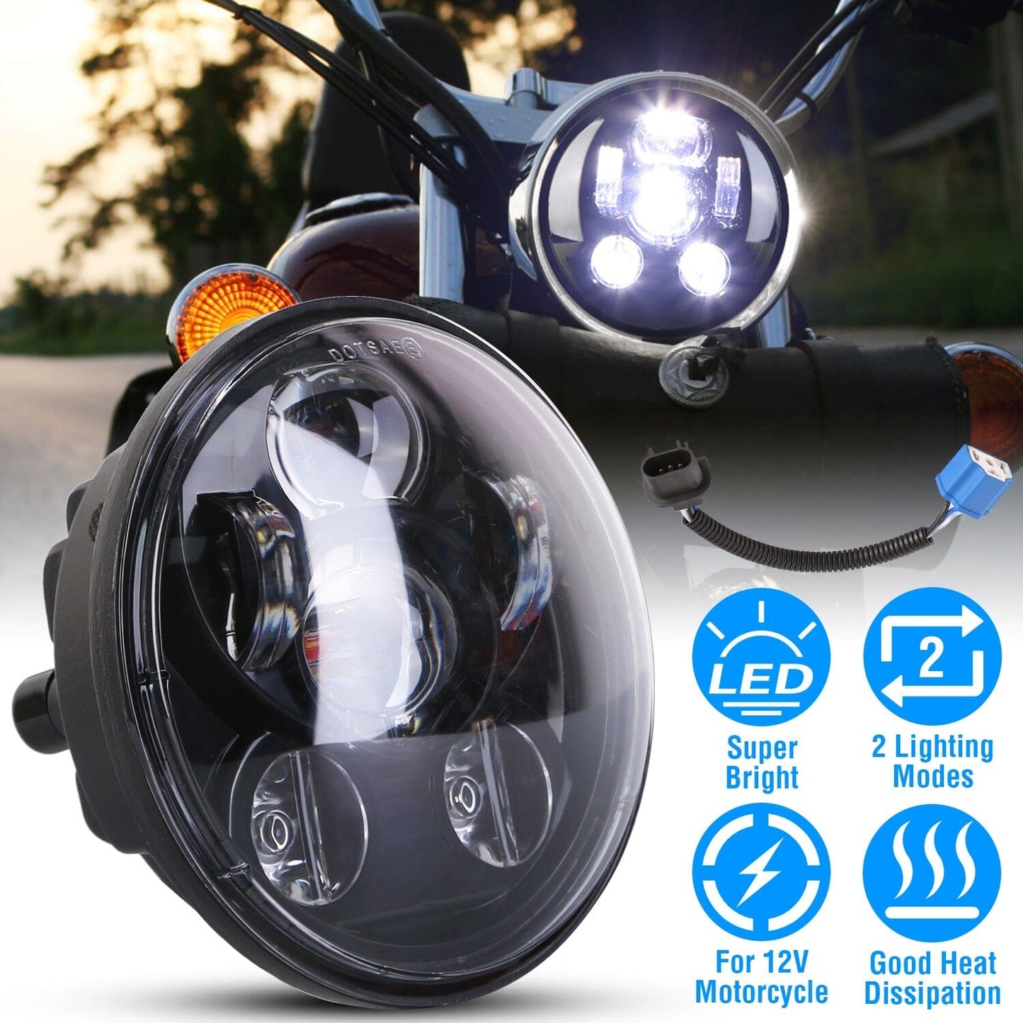 Rynx | 5.75-inch LED motorcycle light
