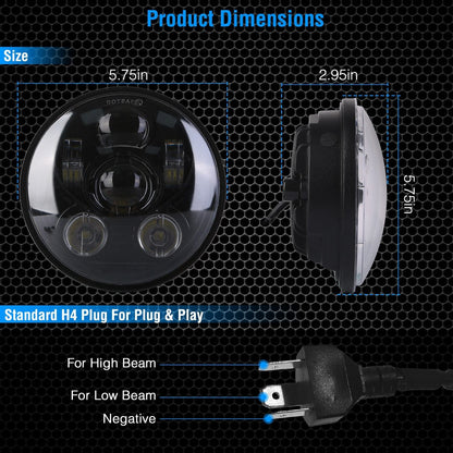 Rynx | 5.75-inch LED motorcycle light