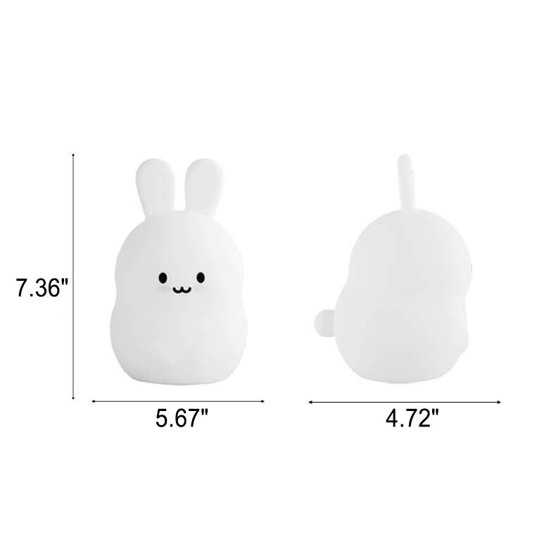 Rynx | Modern Creative Sweet Rabbit Pat Silicone USB LED Night Light Table Lamp