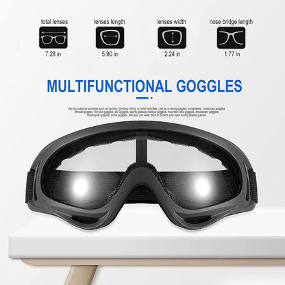 Rynx | 10 Packs Motorcycle Accessories, 5PCS Dirt Bike Ski Goggles Dustproof Windproof Safety Glasses and 5PCS Face Masks