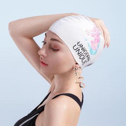 Rynx | Unisex Silicone Swim Cap with Ear Protection: Colorful and Water-Resistant