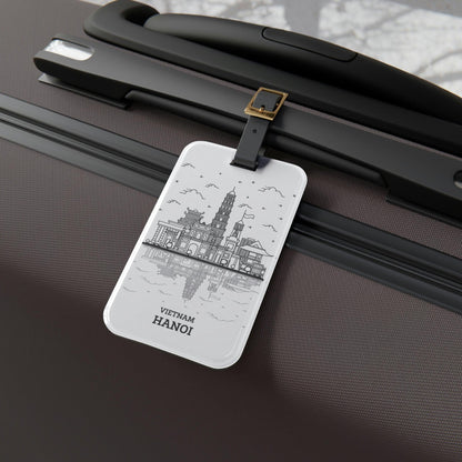 Rynx | Vietnam Elegant Luggage Tag: Stylish Acrylic Tag with Leather Strap