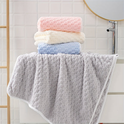 Rynx | 2pcs Ultra-Soft Microfiber Bath Towels - Super Absorbent, Quick-Dry Waffle Weave for Daily Use, Spa, Gym and Travel