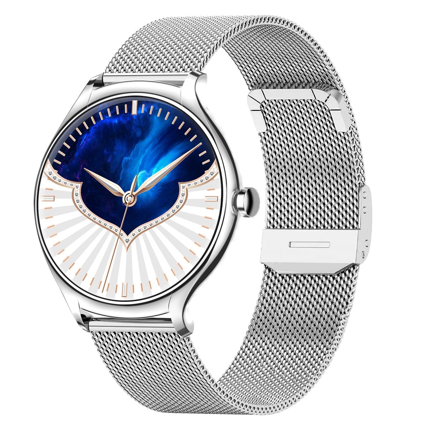 Rynx | Women's Smartwatch Large Screen Ultra-thin Bluetooth Call Silver Steel