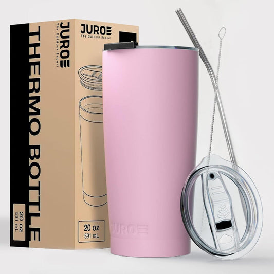 Rynx | 20oz Stainless Steel Container, Vacuum Insulated with Lid and Straw for Hot and Cold Drinks