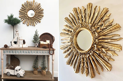 Rynx | Antique Gold Sunbeam Mirror