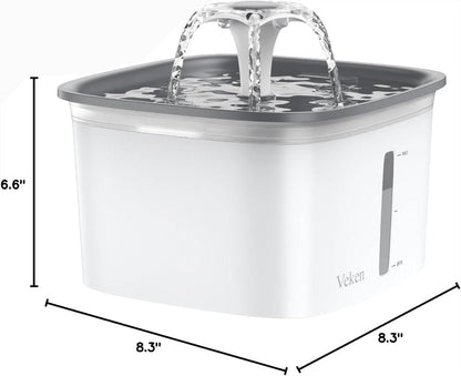 Rynx | 95oz Pet Water Fountain, Automatic Dispenser with Filters for Cats and Dogs