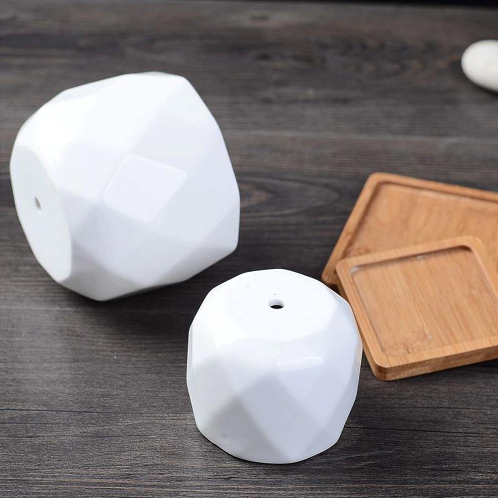 Rynx | GeoBloom Round Diamond Ceramic Succulent Pots | Modern Design | Various Sizes