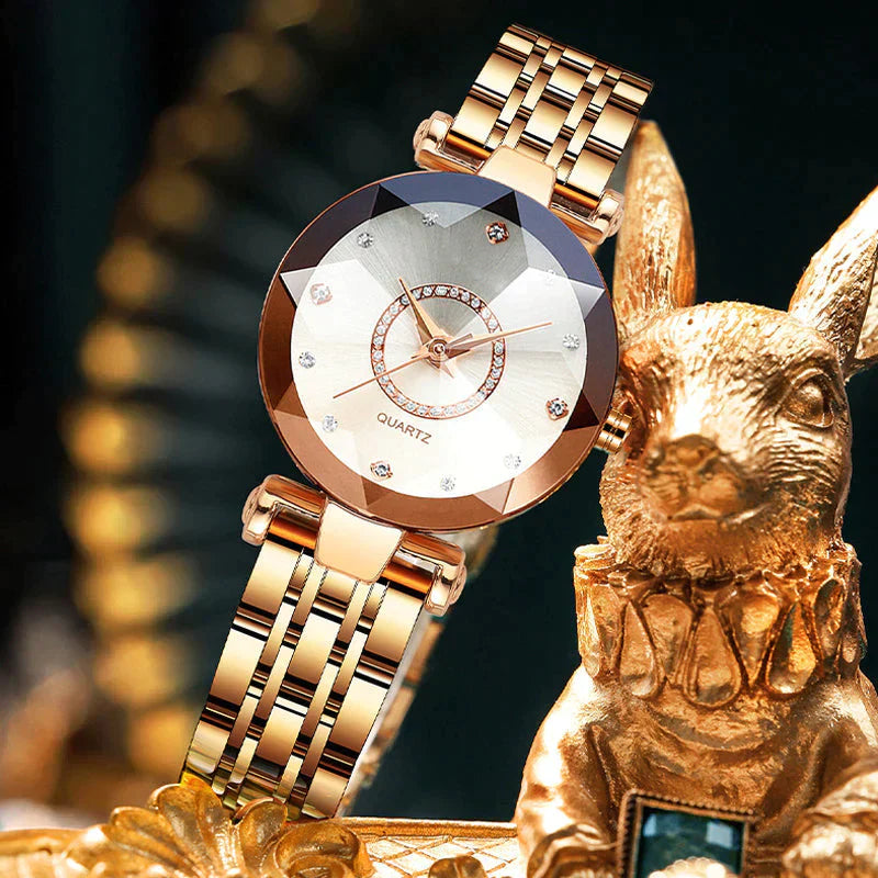 RYNX | Waterproof Women'S Watch With Starry Clear Diamond Dial