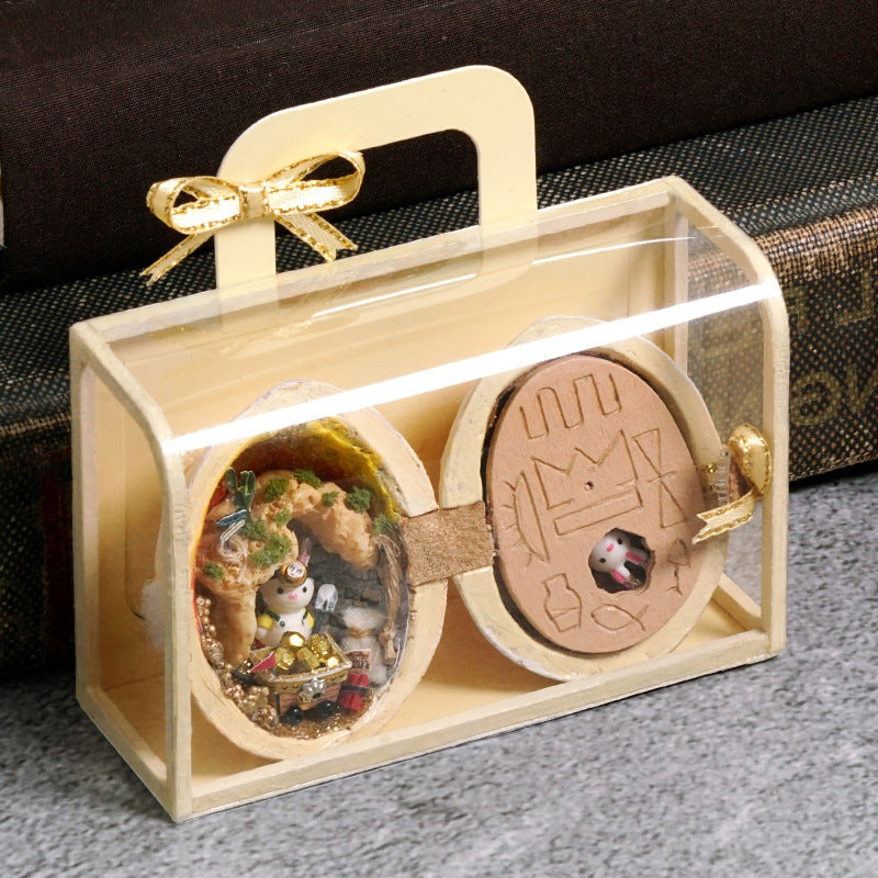 Rynx | Creative DIY Microscopic House Model in Walnut Shape