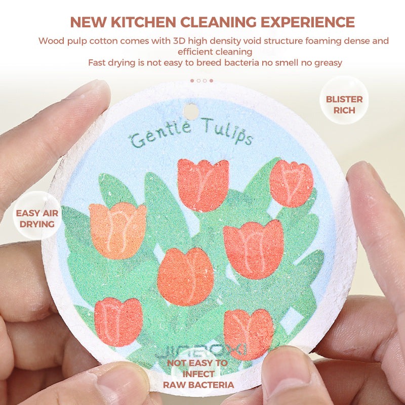 Rynx | Kitchen Flower Print Wood Pulp Cotton Cloth