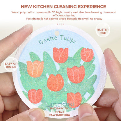 Rynx | Kitchen Flower Print Wood Pulp Cotton Cloth
