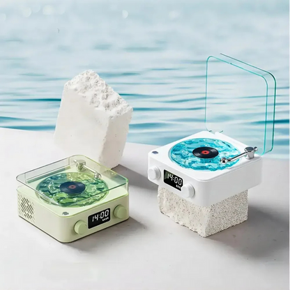 Rynx | VintageVibe Soundbox - Retro Vinyl Speaker with Rotating Turntable