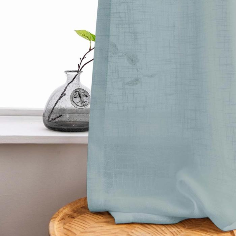 Rynx | Ela Linen Appearance Semi Transparent Curtains Tulle