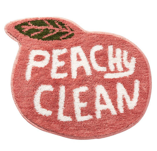 Rynx | Sweet Peach Lemon Bath Rug | Bathroom Rug | Doormat